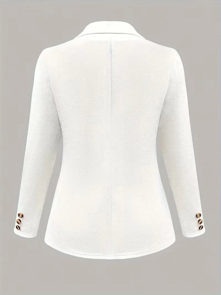 Women's Tailored Blazer with Button Cuffs & Lapel | Open Front