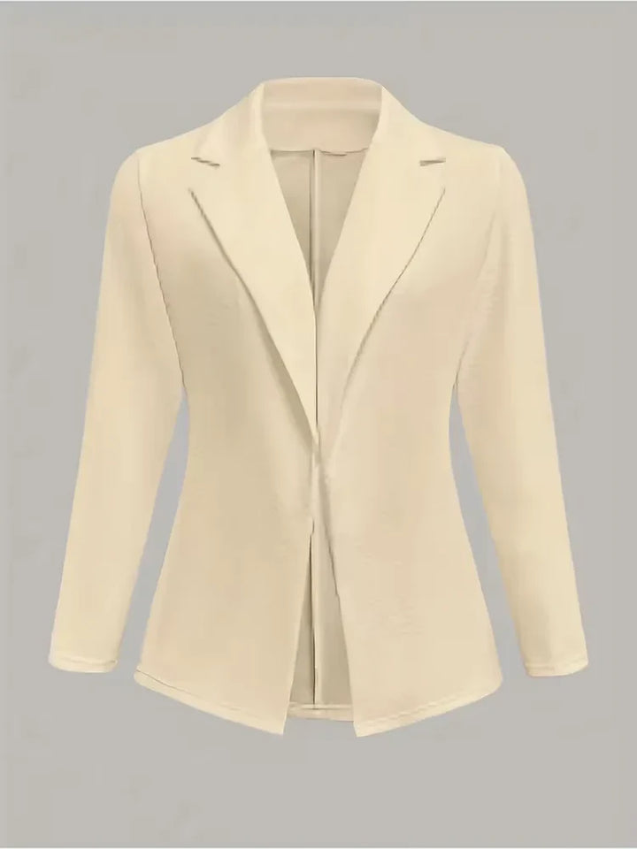 Women's Tailored Blazer with Button Cuffs & Lapel | Open Front