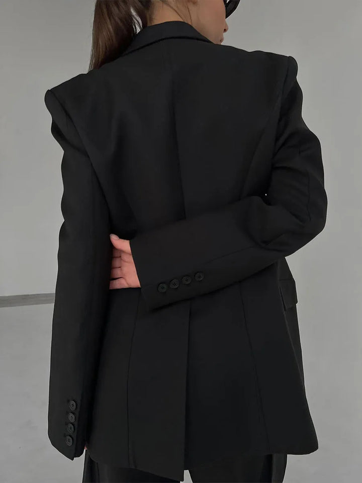 Women's Tailored Blazer with Peak Lapel & Pockets | Office