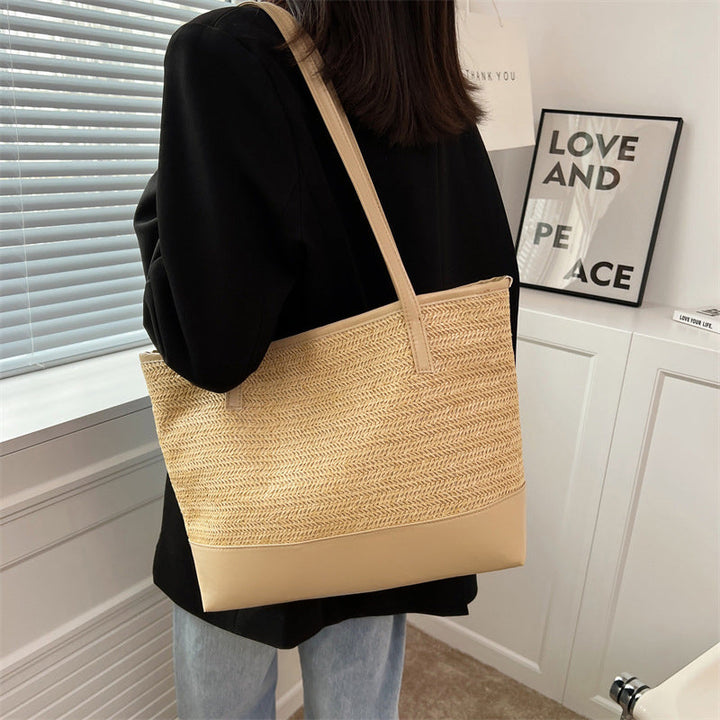 Women's Tote Bag Woven Large Shoulder | Casual