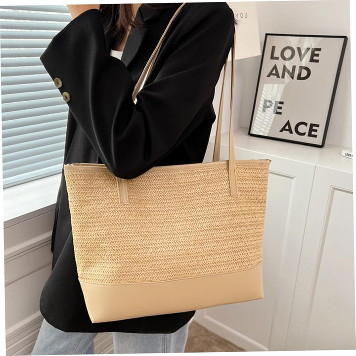 Women's Tote Bag Woven Large Shoulder | Casual