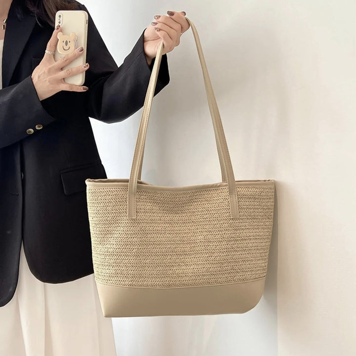Women's Tote Bag Woven Large Shoulder | Casual