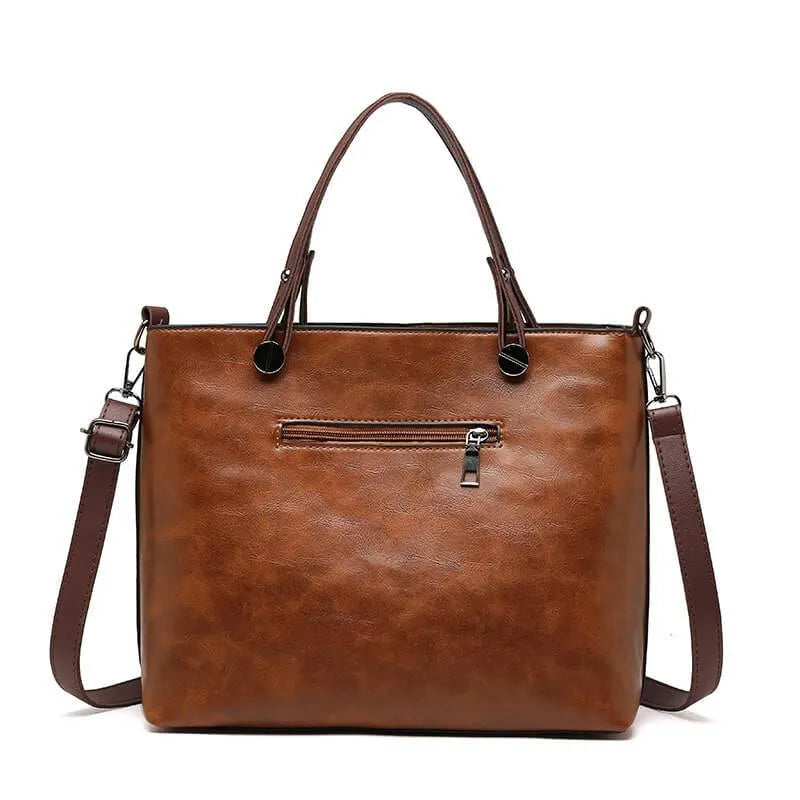 Women's Tote Bag with Front Zip & Pockets | Work
