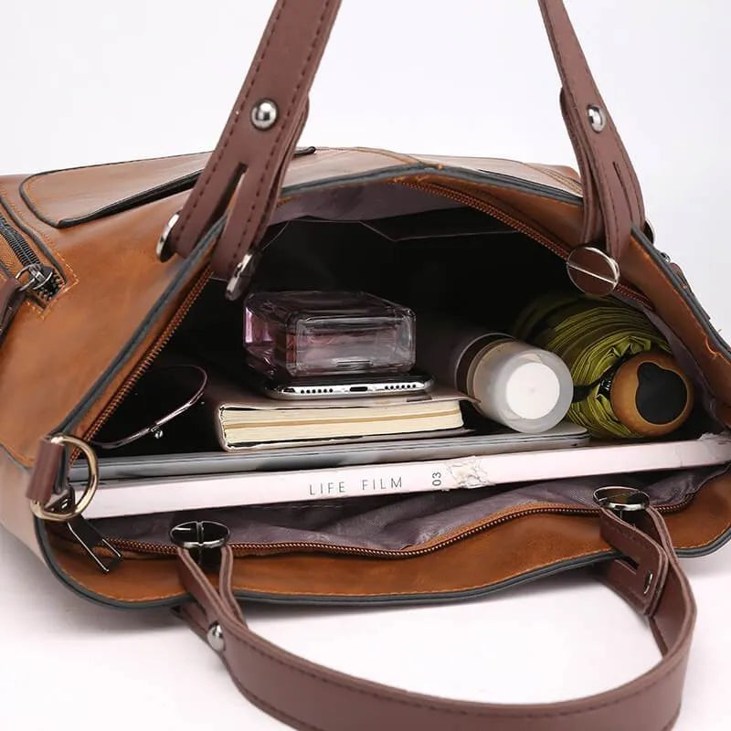 Women's Tote Bag with Front Zip & Pockets | Work