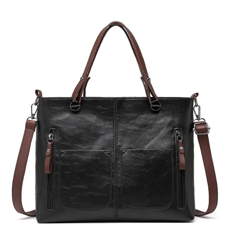 Women's Tote Bag with Front Zip & Pockets | Work