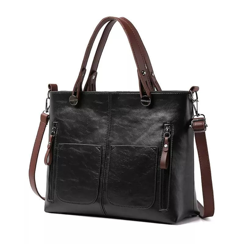 Women's Tote Bag with Front Zip & Pockets | Work