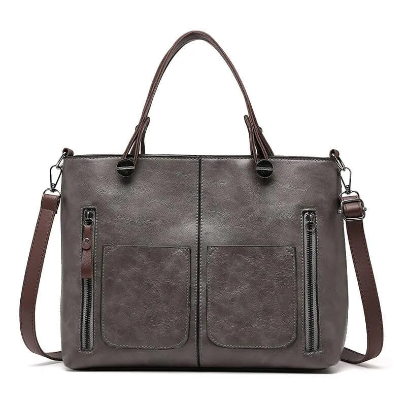 Women's Tote Bag with Front Zip & Pockets | Work