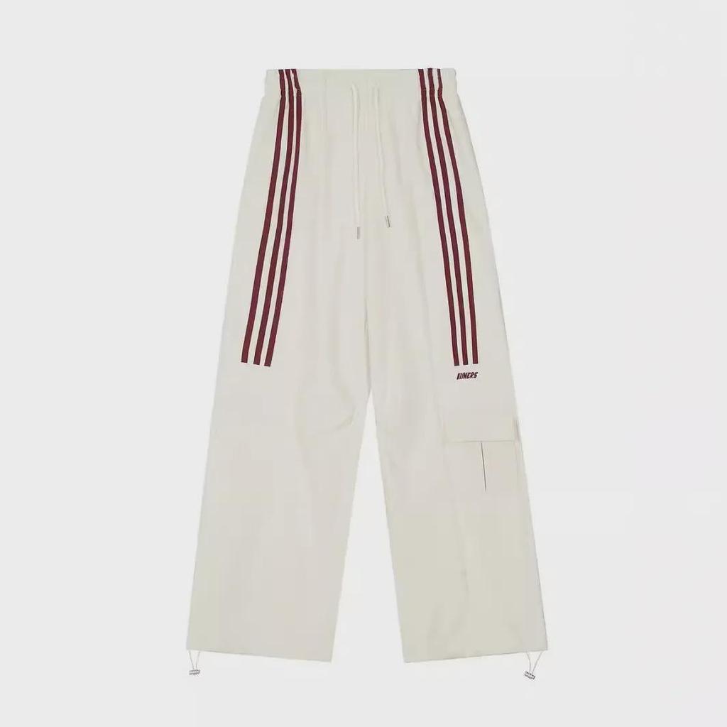 Women's Trackpants Wide Leg Cargo Striped Baggy | High Waist