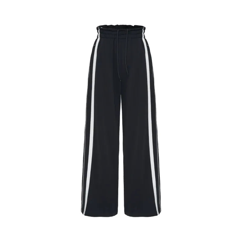Women's Trackpants Wide Leg Side Stripe | Zip Pockets