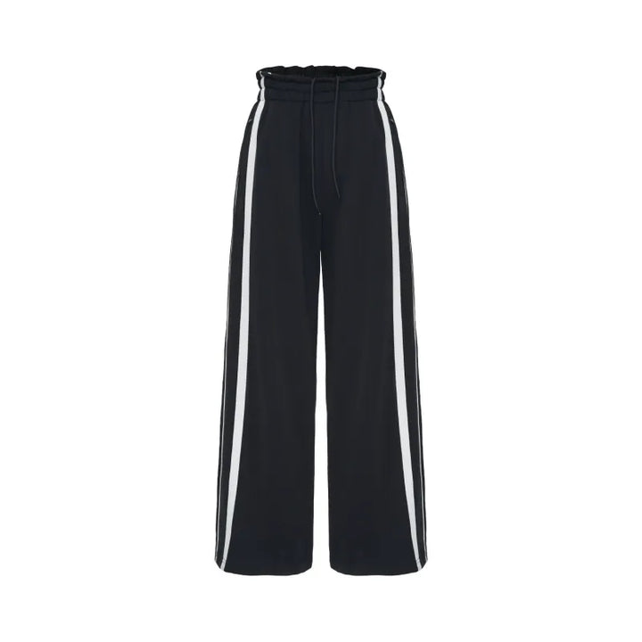 Women's Trackpants Wide Leg Side Stripe | Zip Pockets