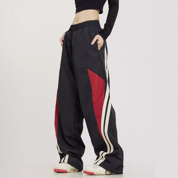 Women's Trackpants with Contrast Side Panels | Baggy Wide Leg