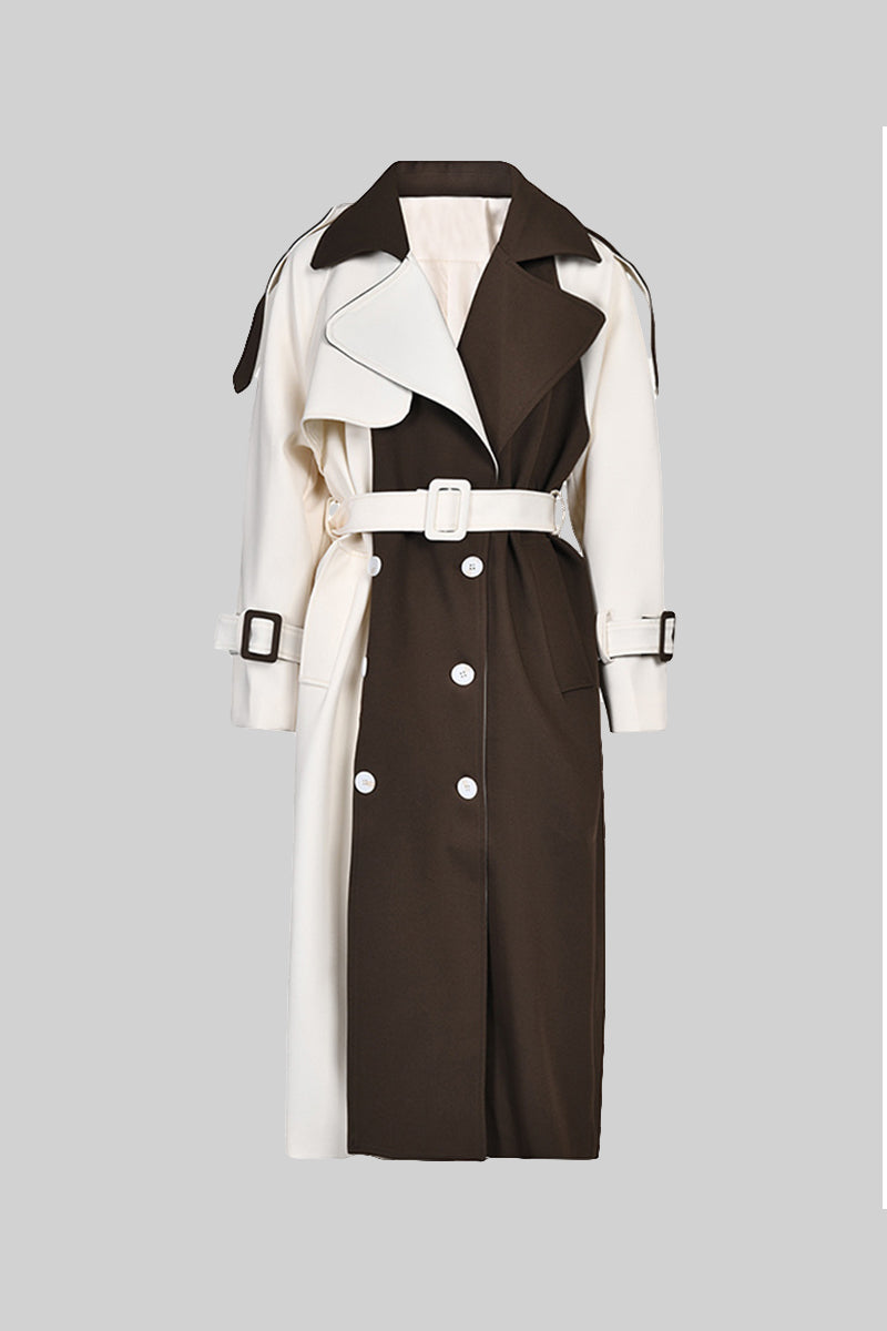 Women's Trench Coat Belted Longline Style | Elegant