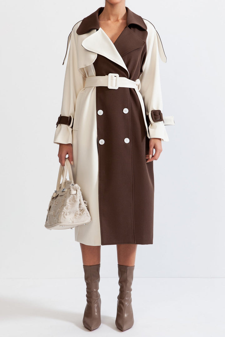 Women's Trench Coat Belted Longline Style | Elegant