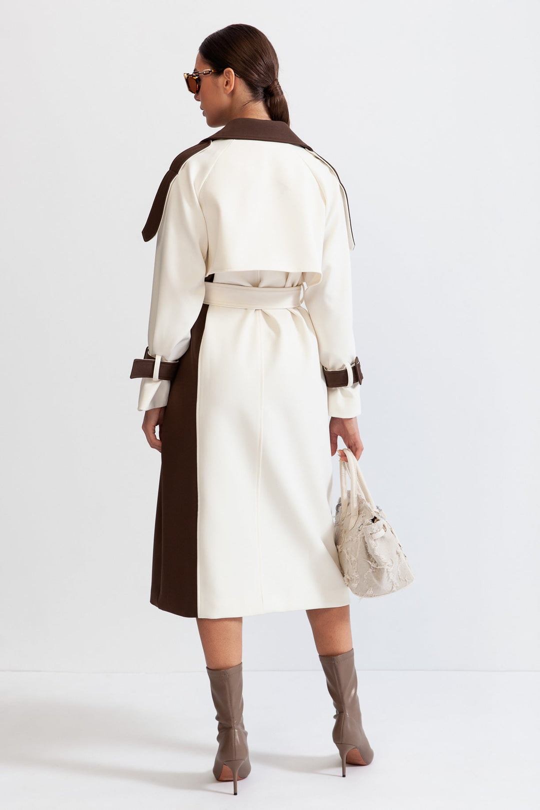 Women's Trench Coat Belted Longline Style | Elegant