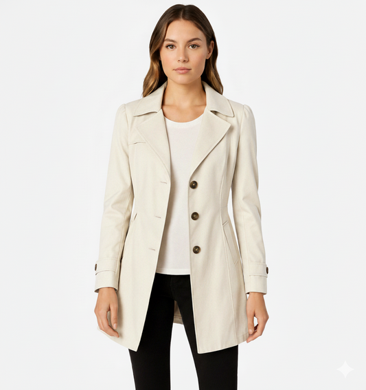 Women's Trench Coat Button Front | Casual