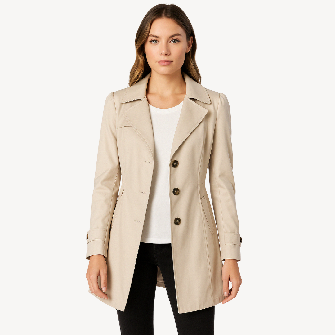 Women's Trench Coat Button Front | Casual