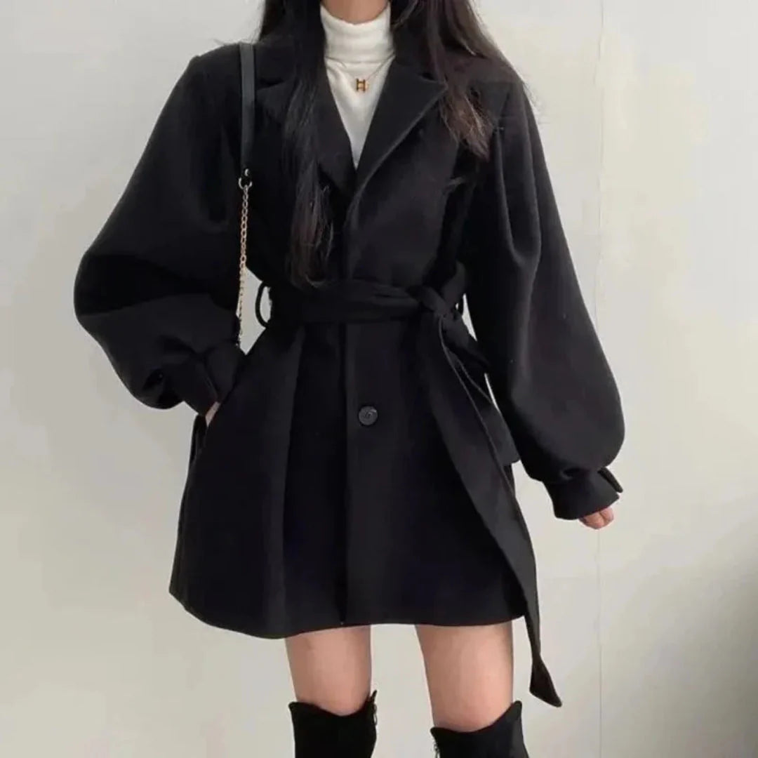 Women's Trench Coat with Belt & Lapel | Oversized