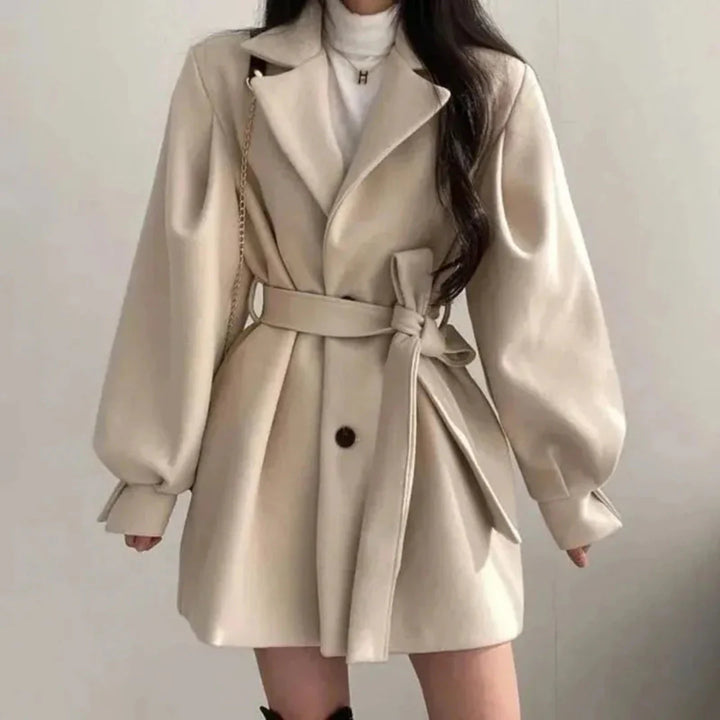Women's Trench Coat with Belt & Lapel | Oversized