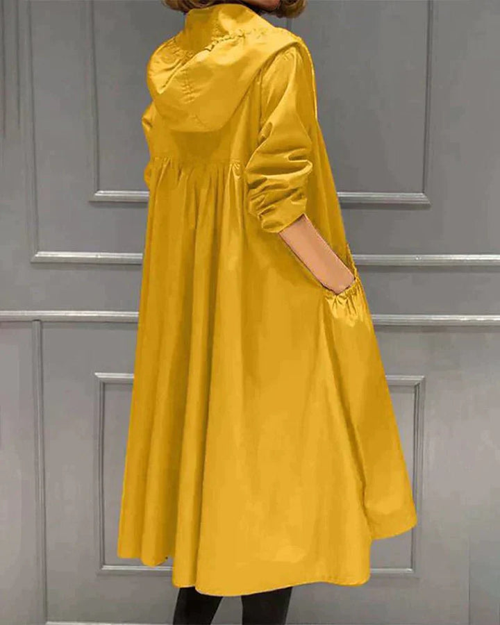 Women’s Trench Jacket With Hood Zip Up | Long