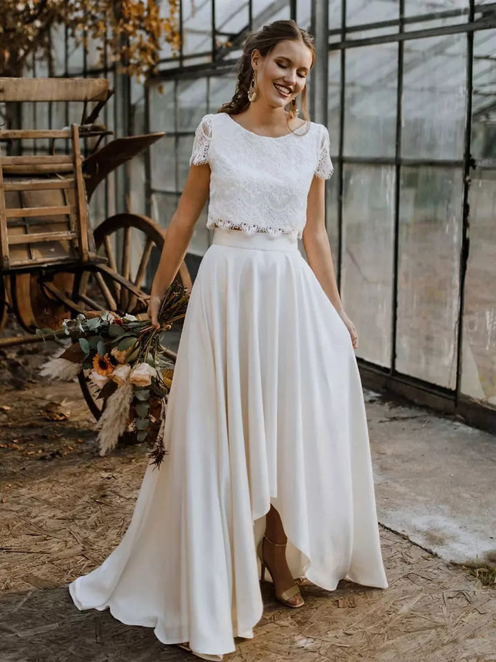 Women’s Wedding Dress Lace Top & Maxi Skirt | Bridal Gown