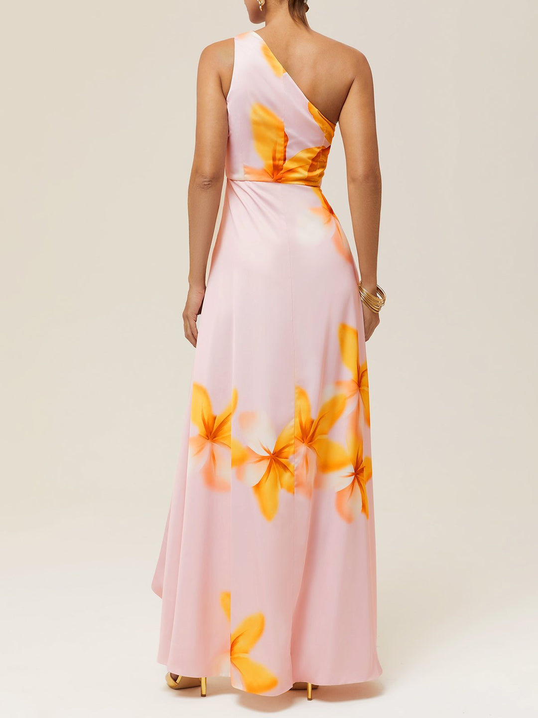Women's Wedding Guest Dress One Shoulder Floral | Maxi