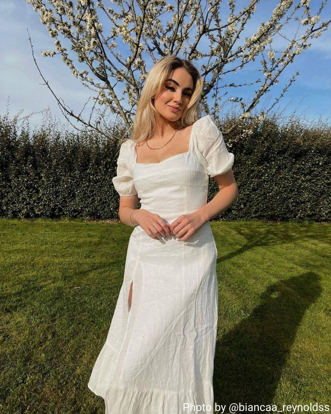 Women's Wedding Guest Dress Puff Sleeve | Midi