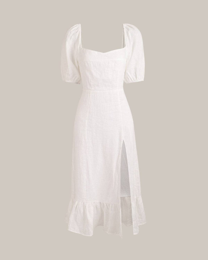 Women's Wedding Guest Dress Puff Sleeve | Midi