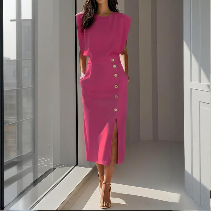 Women's Wedding Guest Dress Slit | Midi