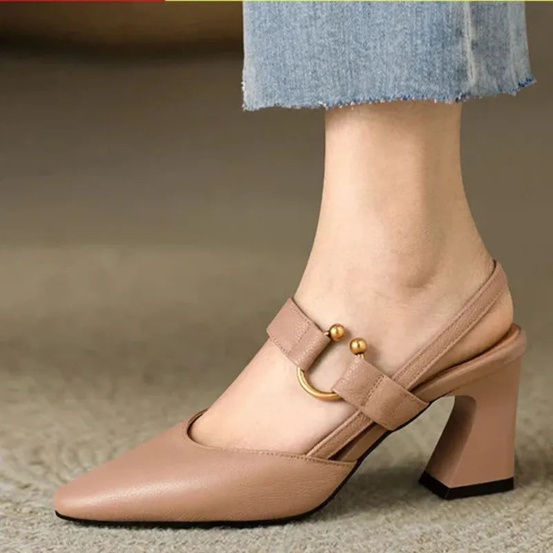 Women's Wedding Shoes Pointed Toe Block Heel | Slingback
