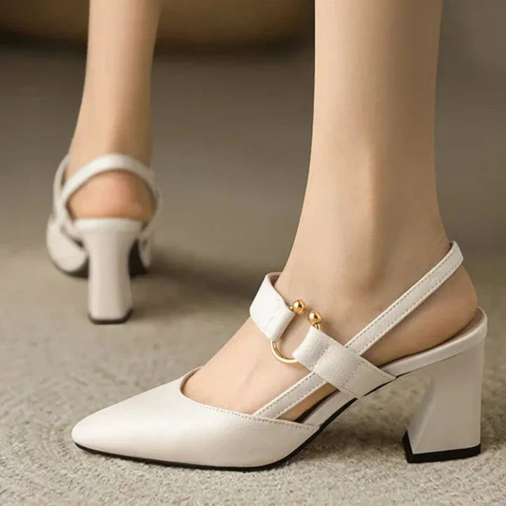 Women's Wedding Shoes Pointed Toe Block Heel | Slingback