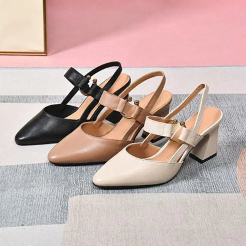 Women's Wedding Shoes Pointed Toe Block Heel | Slingback