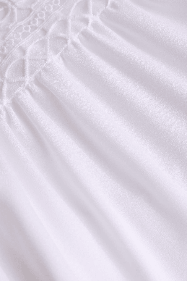 Women's White Mini Dress V-Neck Ruffle | Summer