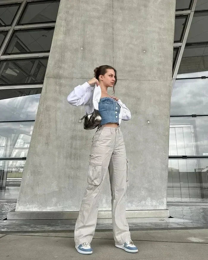 Women's Wide Leg Cargo Pants | Baggy Fit