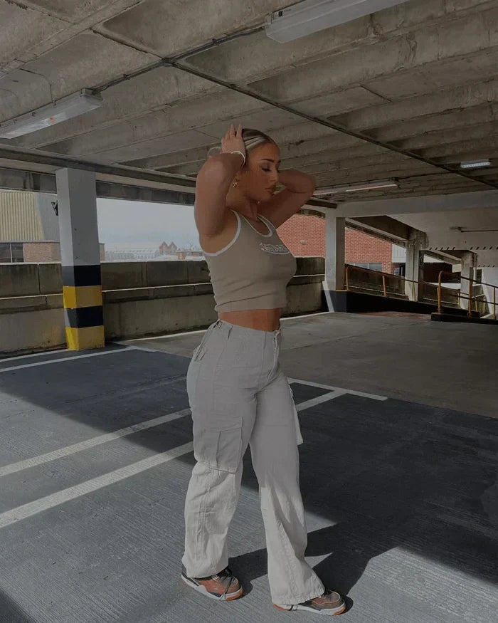 Women's Wide Leg Cargo Pants | Baggy Fit