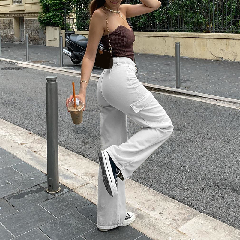 Women's Wide Leg Cargo Pants | High Waist