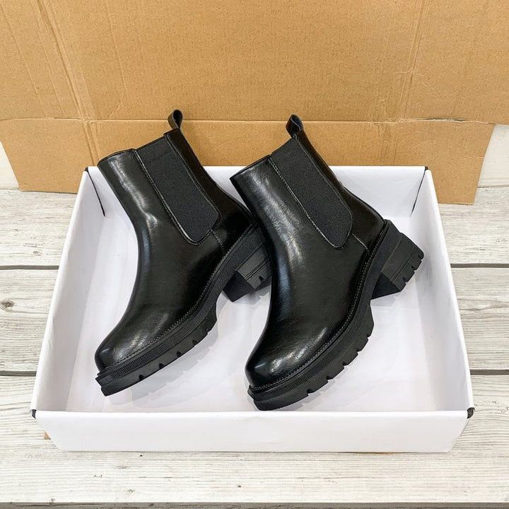 Women's Work Boots Ankle Slip On | Platform Grip