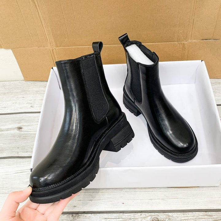 Women's Work Boots Ankle Slip On | Platform Grip