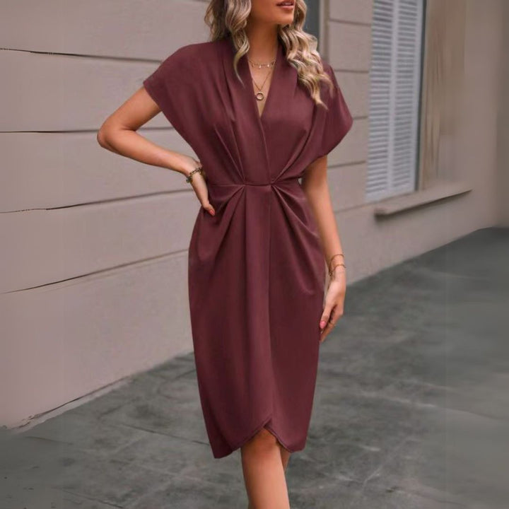 Women's Work Dress V-neck Midi | Workwear