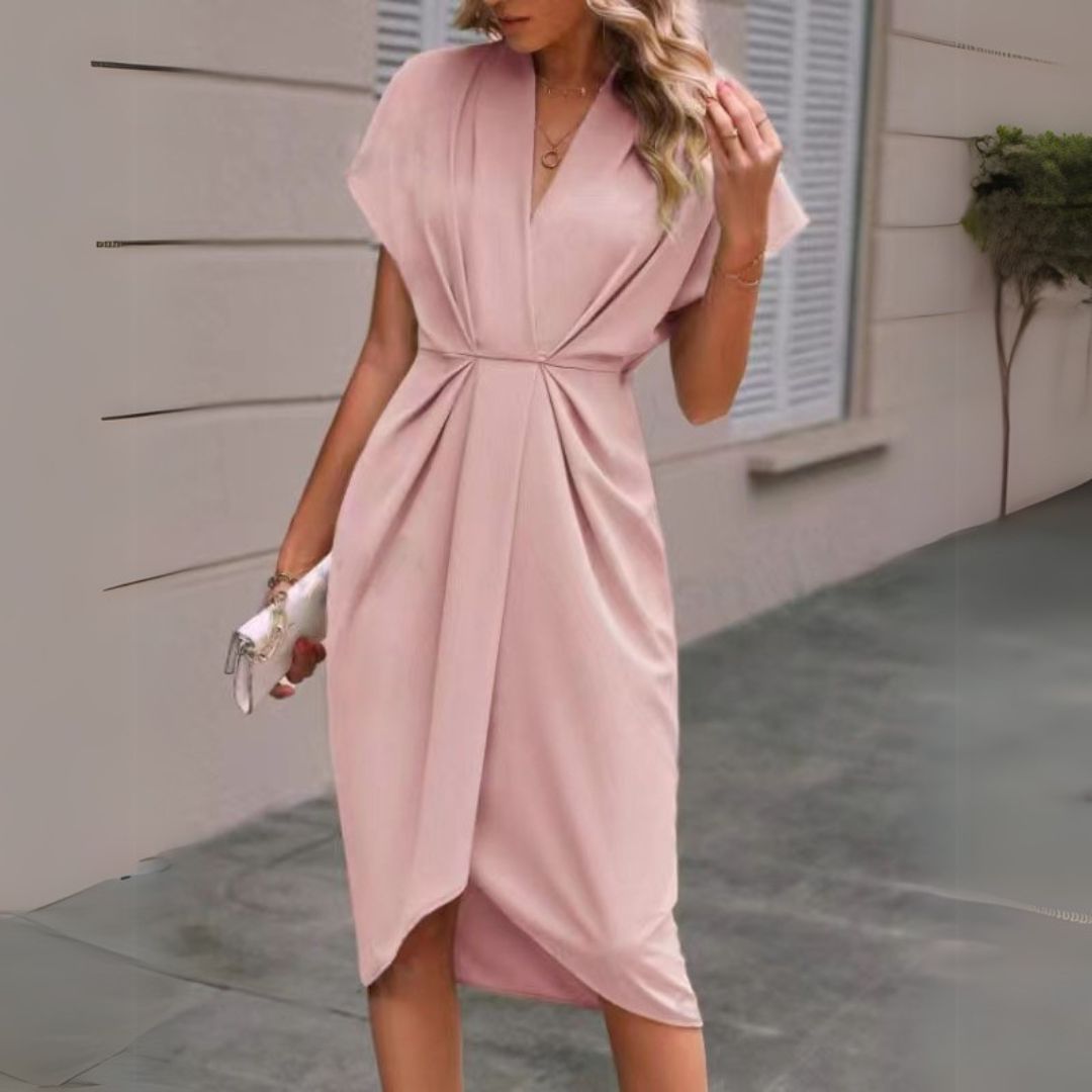 Women's Work Dress V-neck Midi | Workwear
