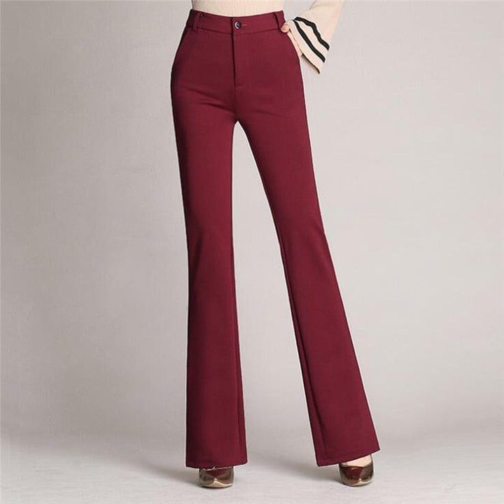 Women's Work Pants Flared High Waist | Office