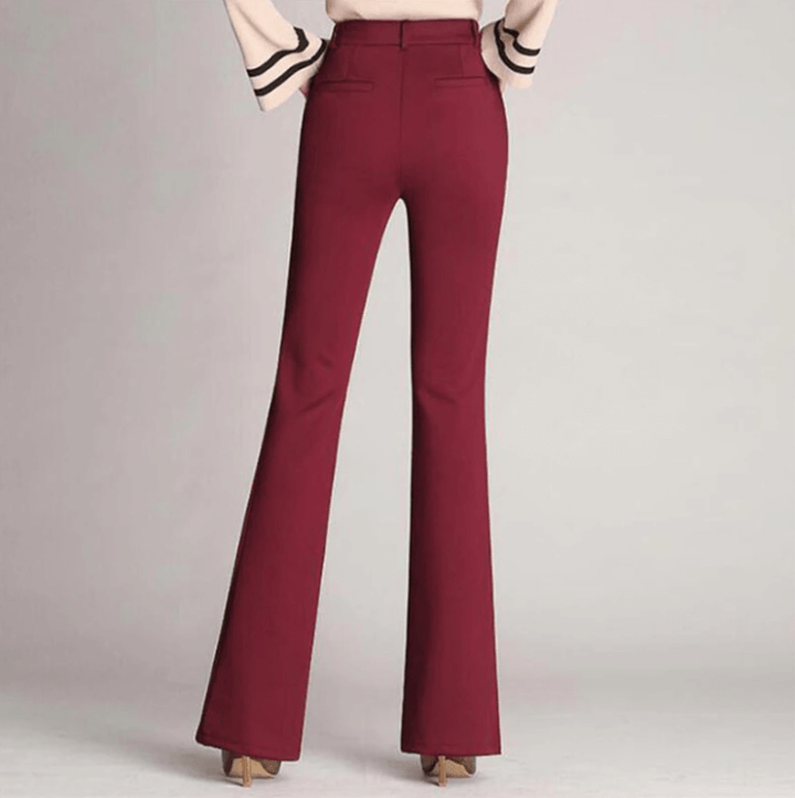 Women's Work Pants Flared High Waist | Office