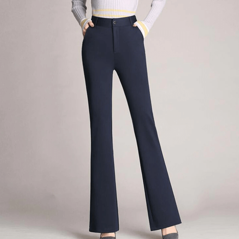 Women's Work Pants Flared High Waist | Office