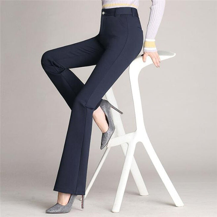 Women's Work Pants Flared High Waist | Office