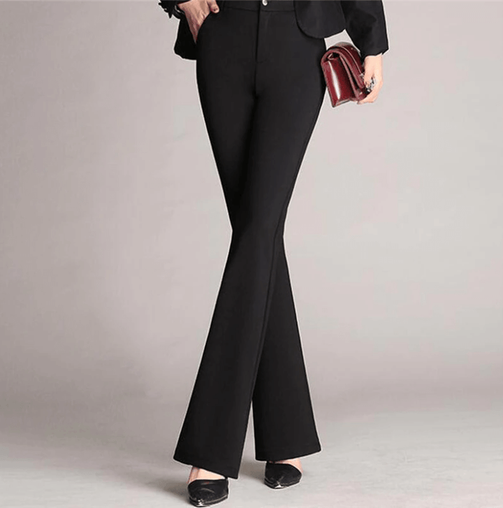 Women's Work Pants Flared High Waist | Office