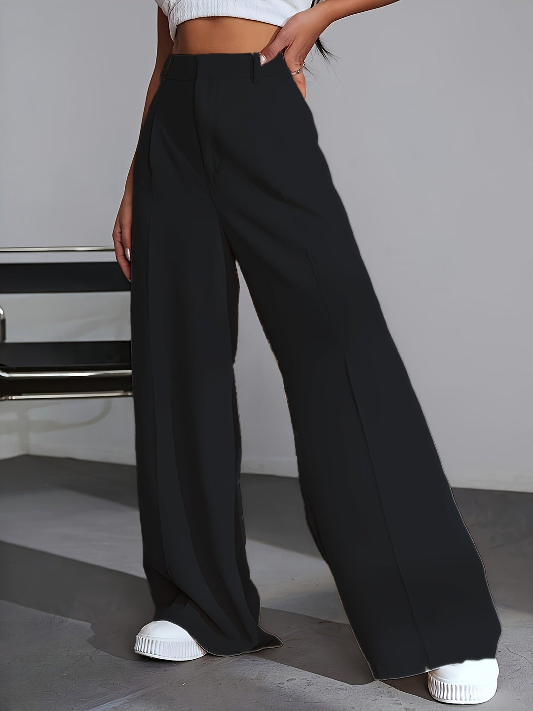 Women's Work Pants Wide Leg | High Waist