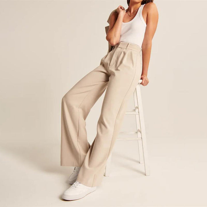 Women's Work Pants Wide Leg Tailored | High-Waisted