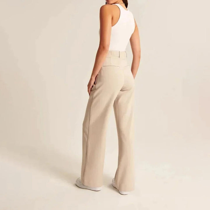 Women's Work Pants Wide Leg Tailored | High-Waisted