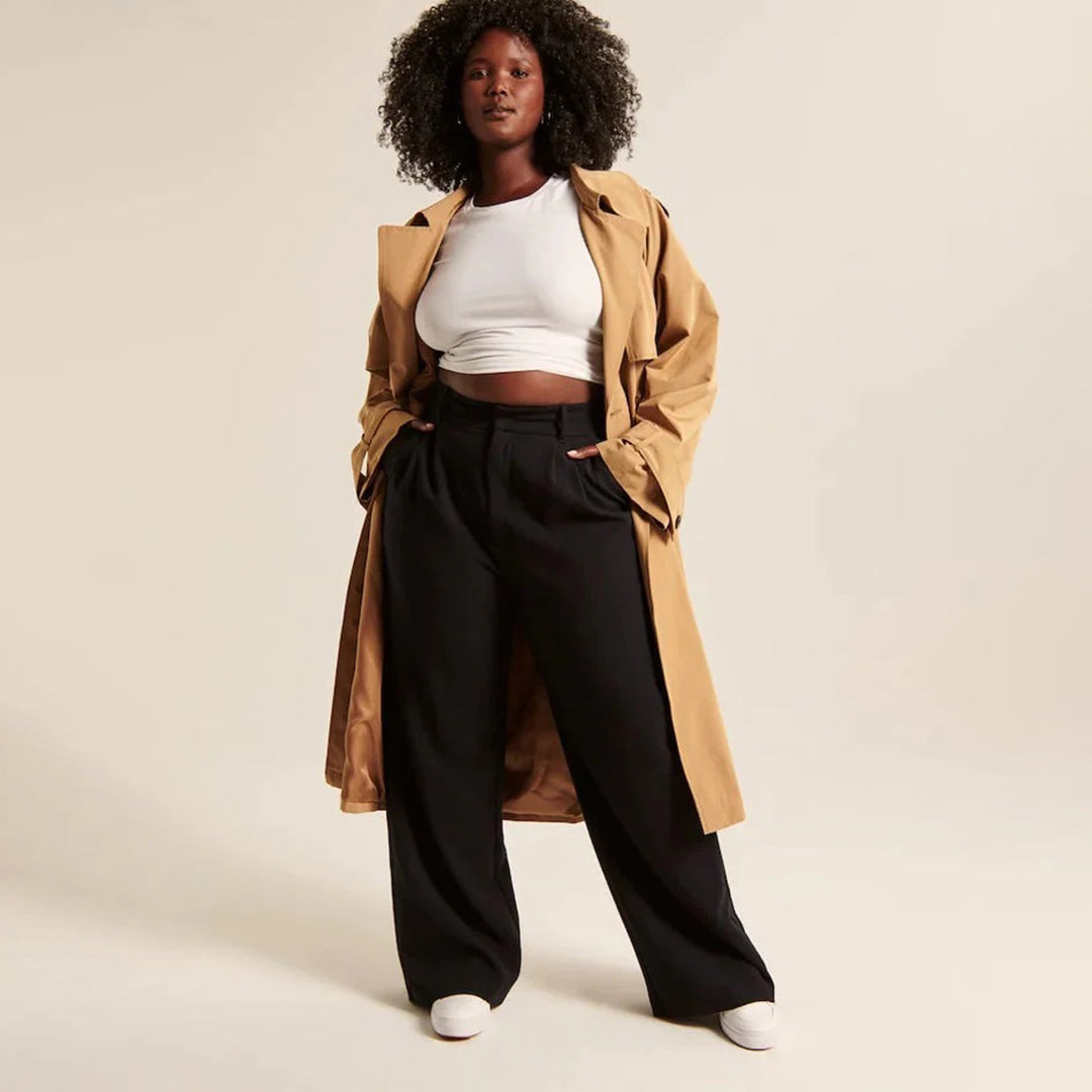Women's Work Pants Wide Leg Tailored | High-Waisted