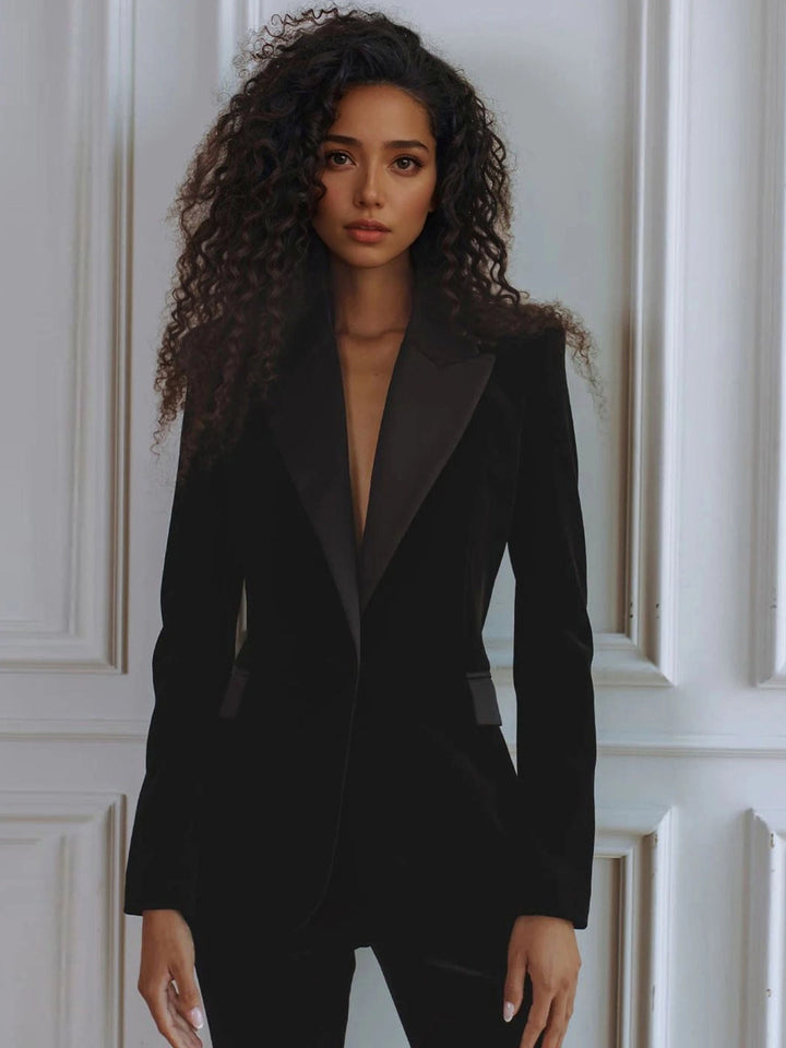 Women's Workwear Co-Ord Blazer Flare Trouser Set | Two Piece