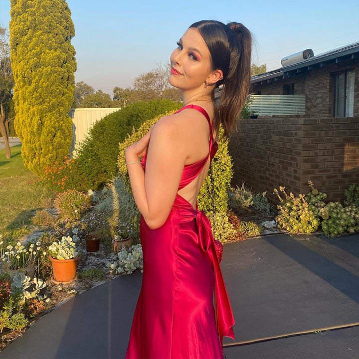 Women’s Yellow Dress Maxi Halter Neck | Wedding Guest